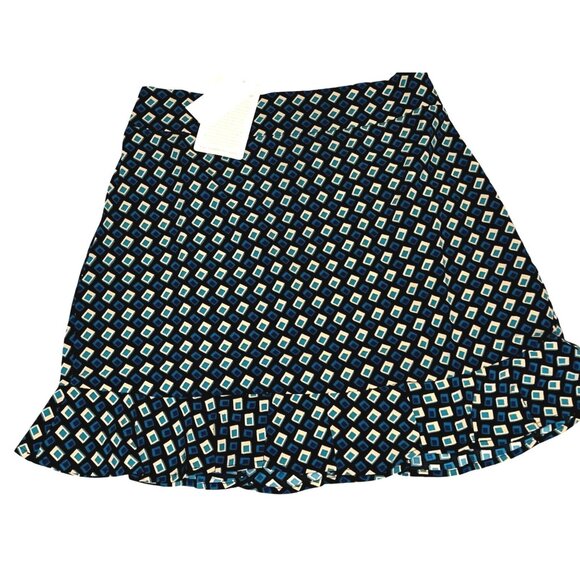 Band of the Free Colette Teal Diamond Mini Skirt Sz Medium Womens Black Deep Tea - Picture 4 of 9
